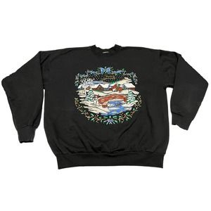 Christmas Holiday Winter Time Granny Grandpa Vintage VTG Mens Sweater